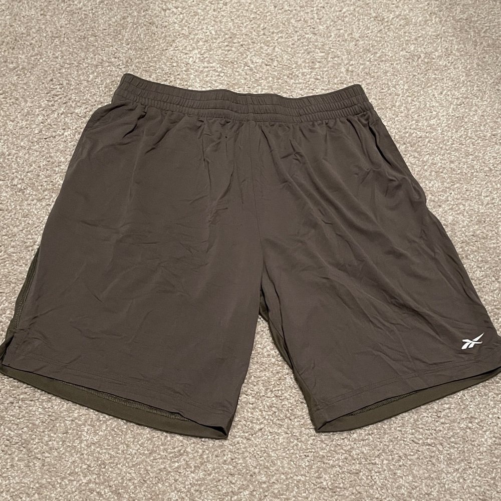 Reebok Men's Dark Gray Athletic Shorts